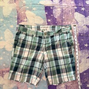 Aeropostale Green and White Bermuda Shorts